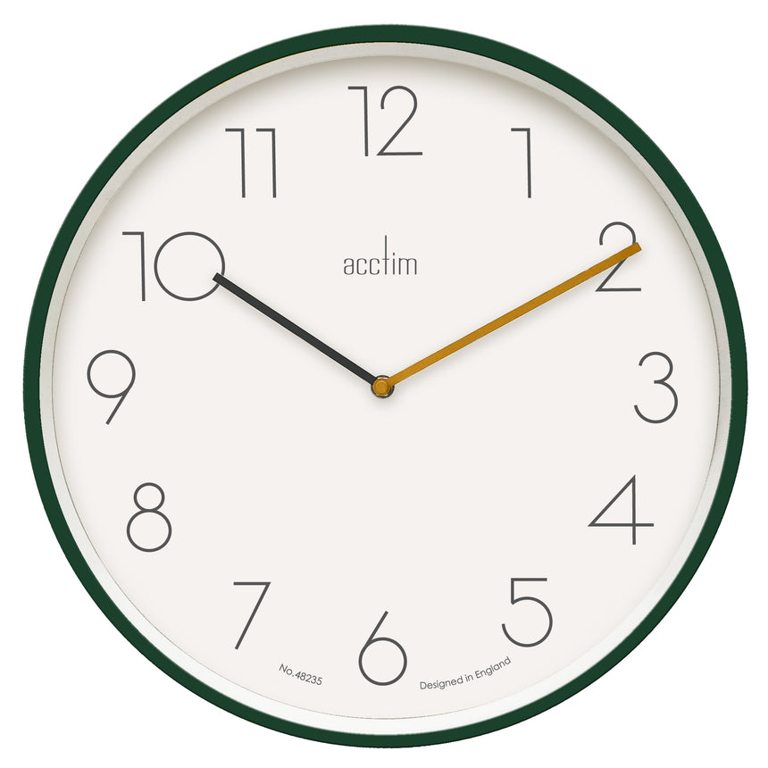 Acctim Taby 35cm Wall Clock in Lotus Green