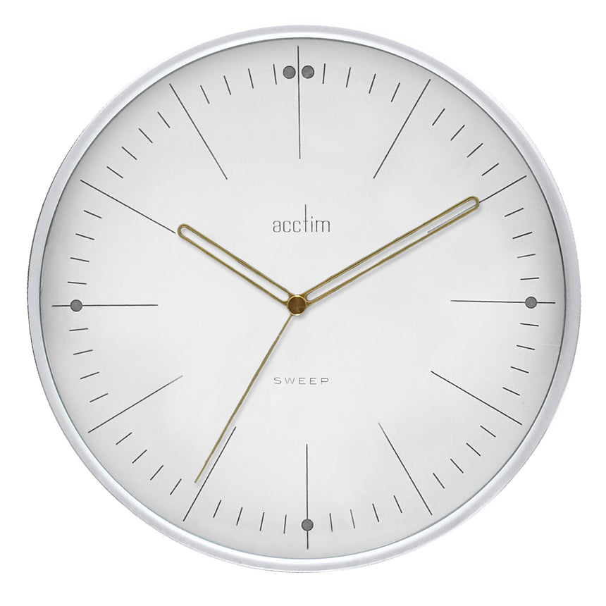 Acctim Solna 28cm wall clock in White
