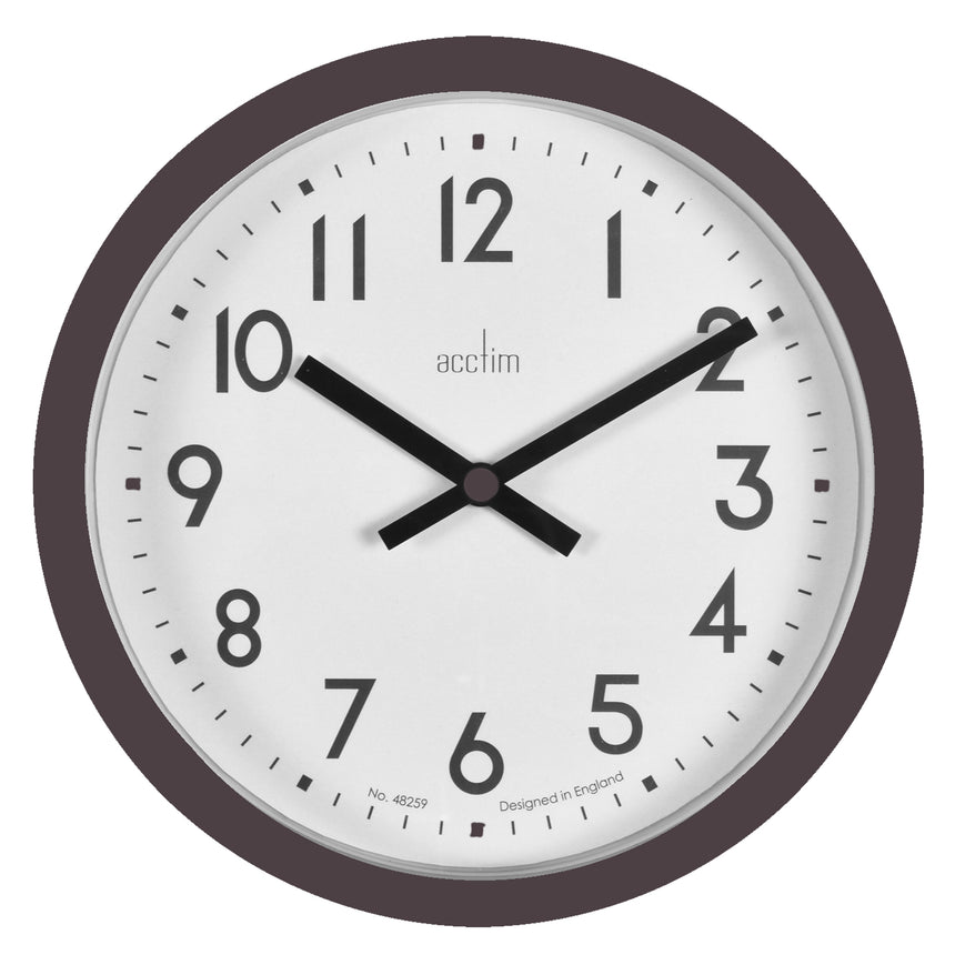 Acctim Elstow 20cm wall clock in Soot