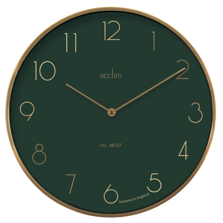 Acctim Madison 35cm brushed metal wall clock Urban Jungle