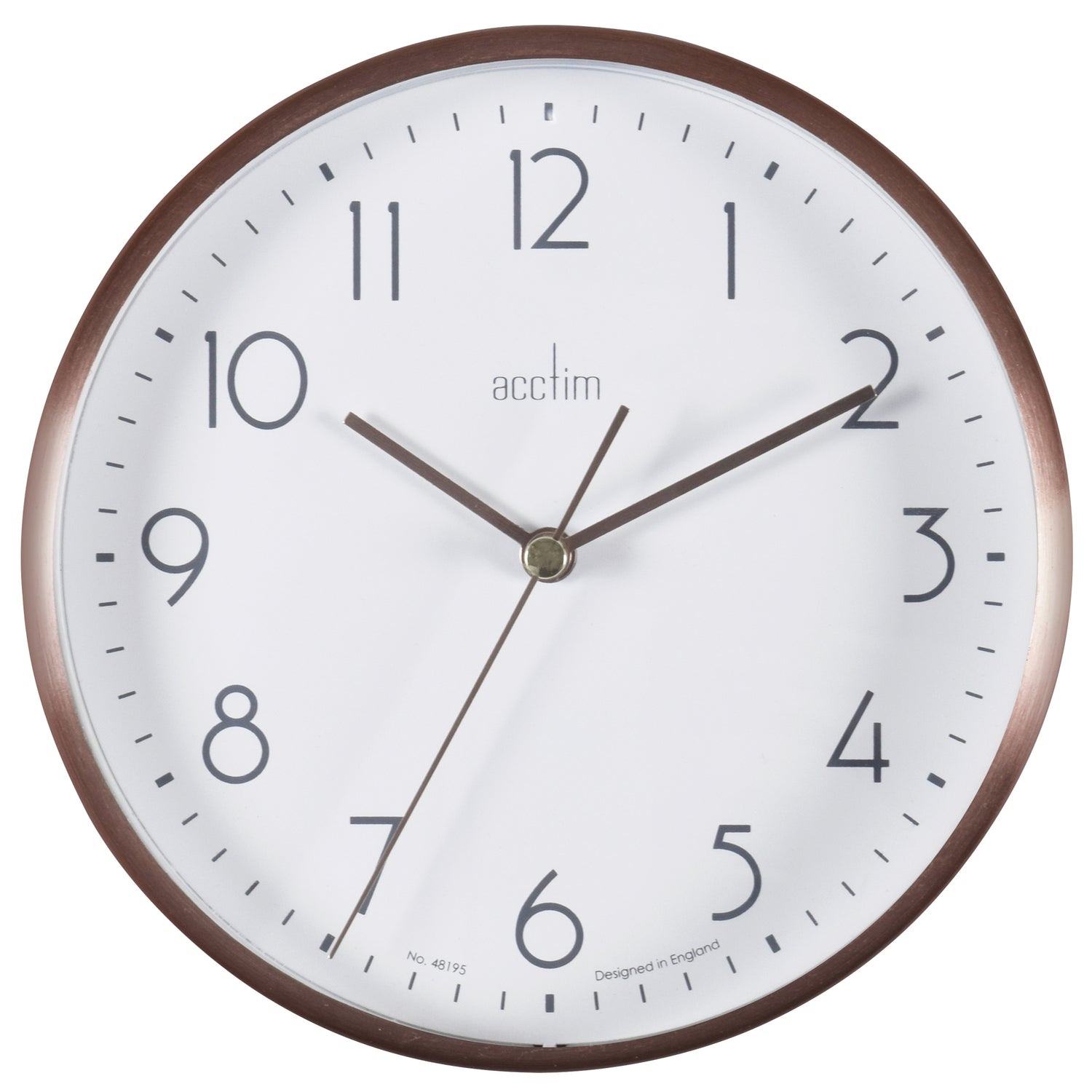 Acctim Ava 15cm Copper colour metal wall/desk clock