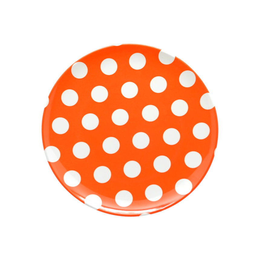 Jab White Dots on Orange Coupe Plate 20cm