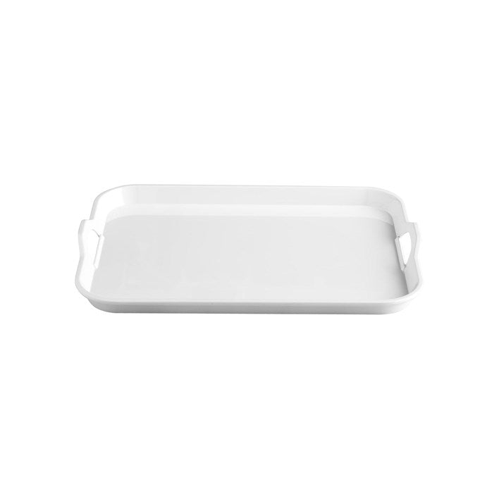 Jab White Handled Tray 52x37cm