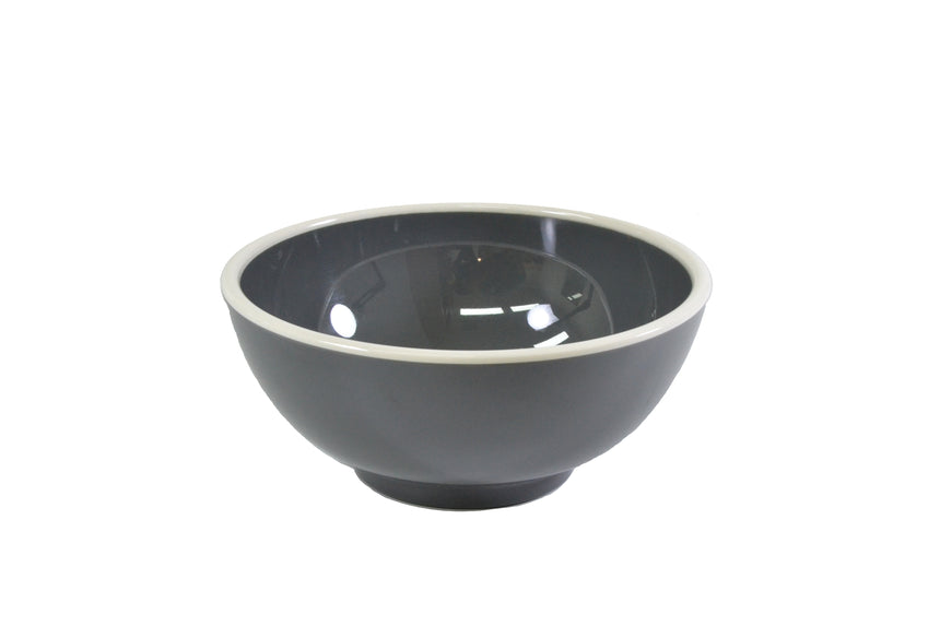 Jab Vintage Grey/White Rim Enamel Look Bowl 15cm