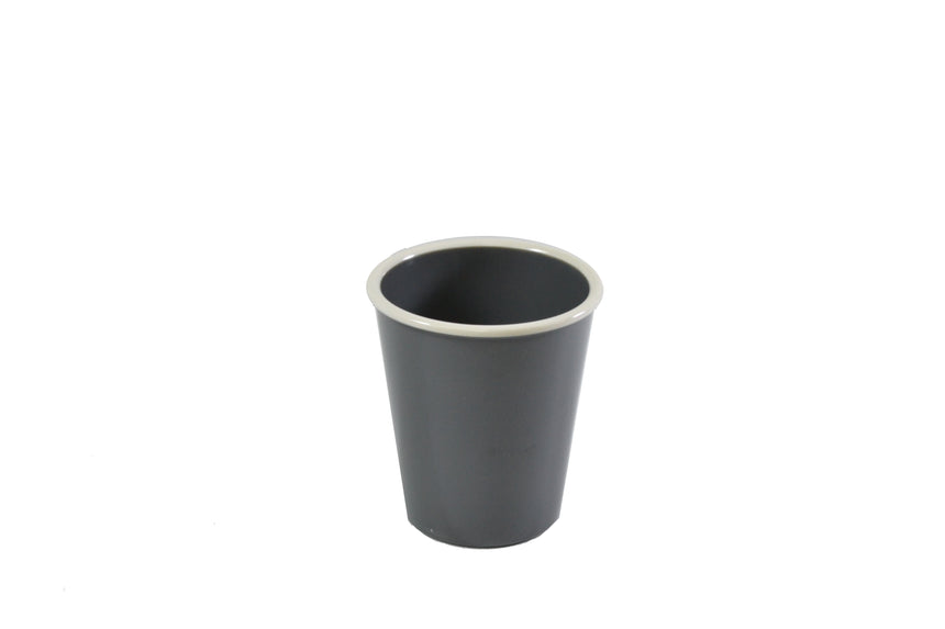 Jab Vintage Grey/White Rim Enamel Look Tumbler 300ml