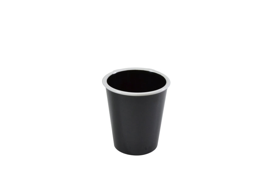 Jab Vintage Black/White Rim Enamel Look Tumbler 300ml
