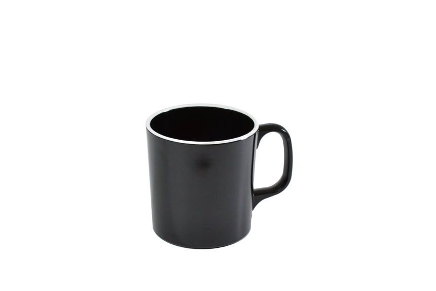 Jab Vintage Black/White Rim Enamel Look Mug 300ml