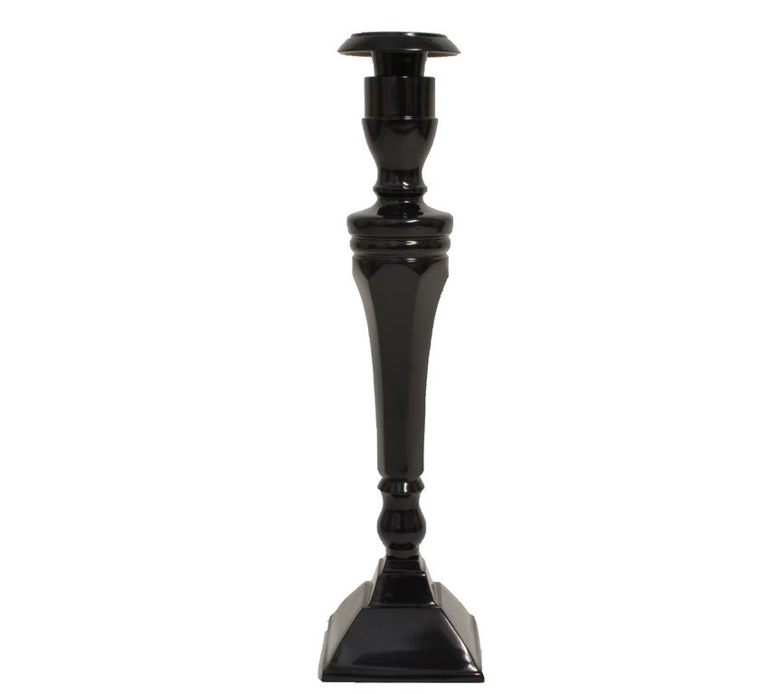 Large Aluminium Candle Holder Black 8.5x8.5x31cm