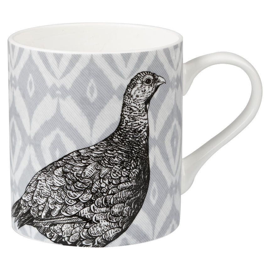 Queens Couture Ikat Grouse Earth Mug 340ml