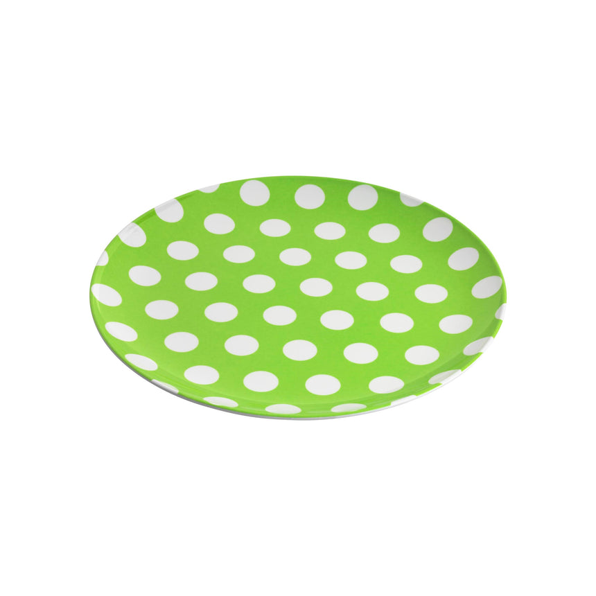 Jab White Dots on Lime Coupe Plate 20cm