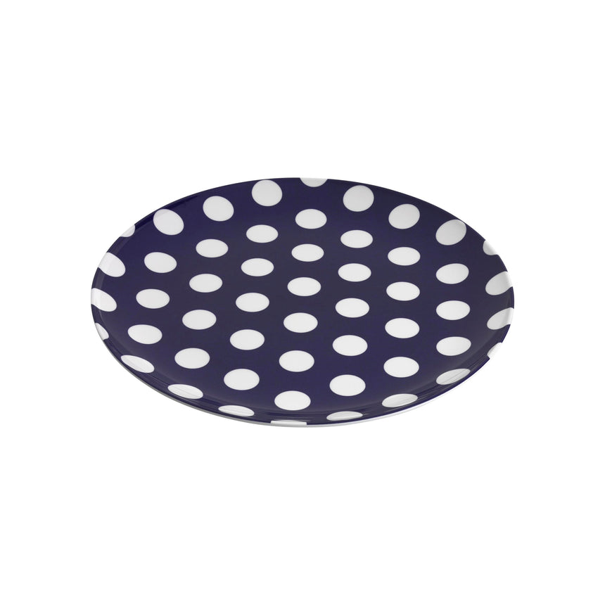 Jab White Dots on Navy Coupe Plate 20cm