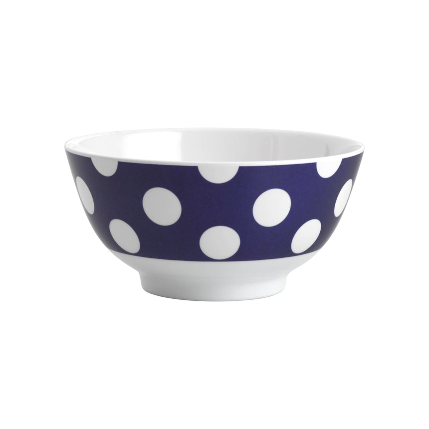 Jab White Dots on Navy Bowl 15cm
