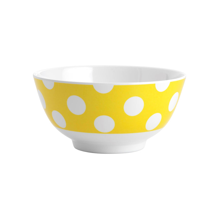 Jab White Dots on Yellow Bowl 15cm