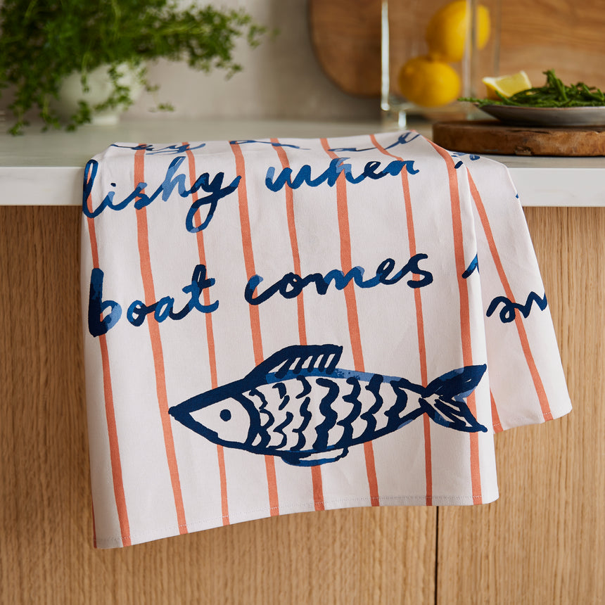 Ulster Weavers Catch of the Day Stripe Cotton Tea Towel