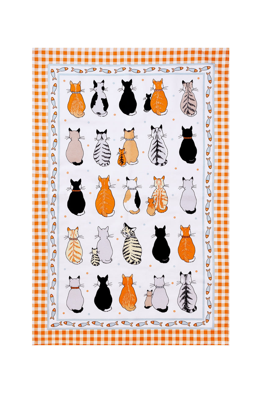 Ulster Weavers Cats in Waiting Cotton Tea Towel