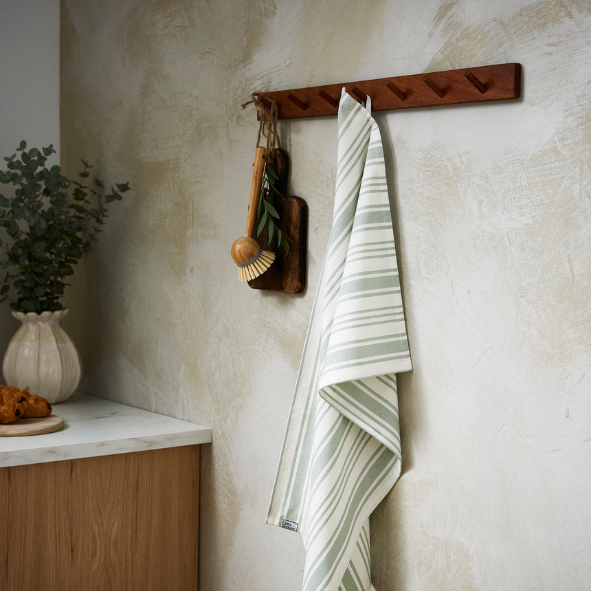 Ulster Weavers Sage Stripe Cotton Tea Towel