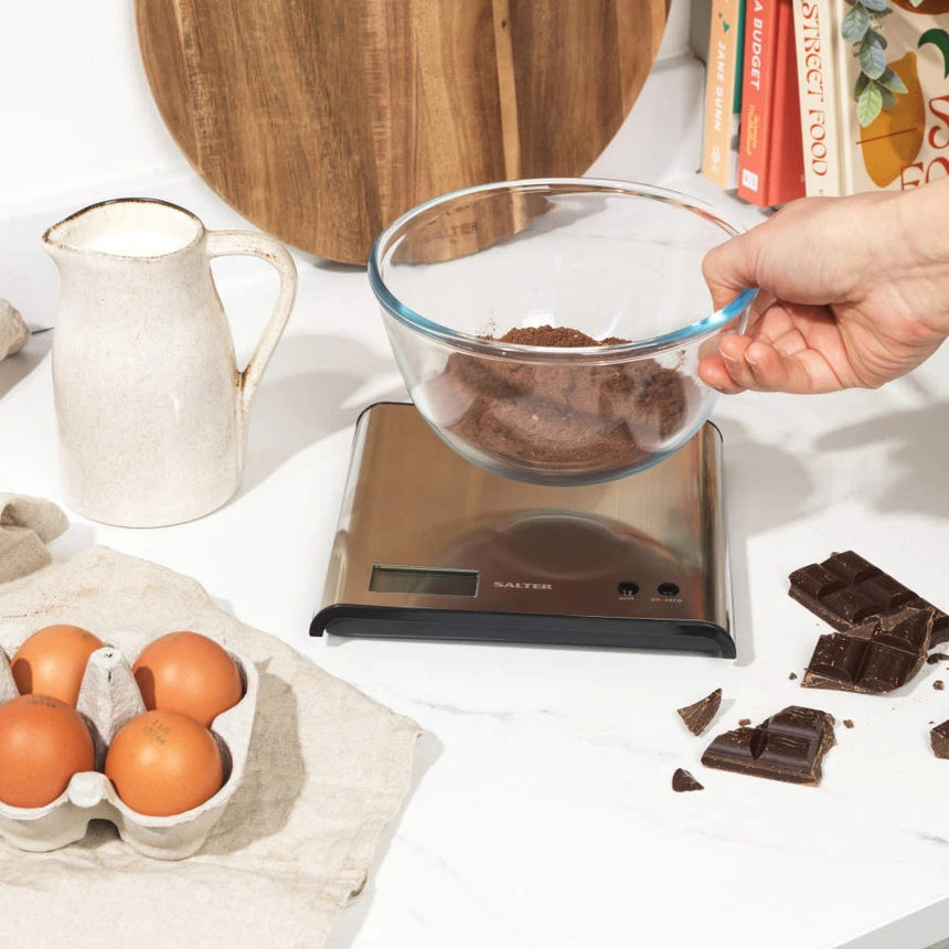 Salter Arc Stainless Steel Electronic Kitchen Scale 1087SS