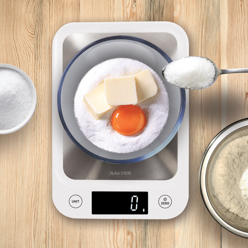 Salter Stainless Steel Electronic Kitchen Scale 1105SSWHDR