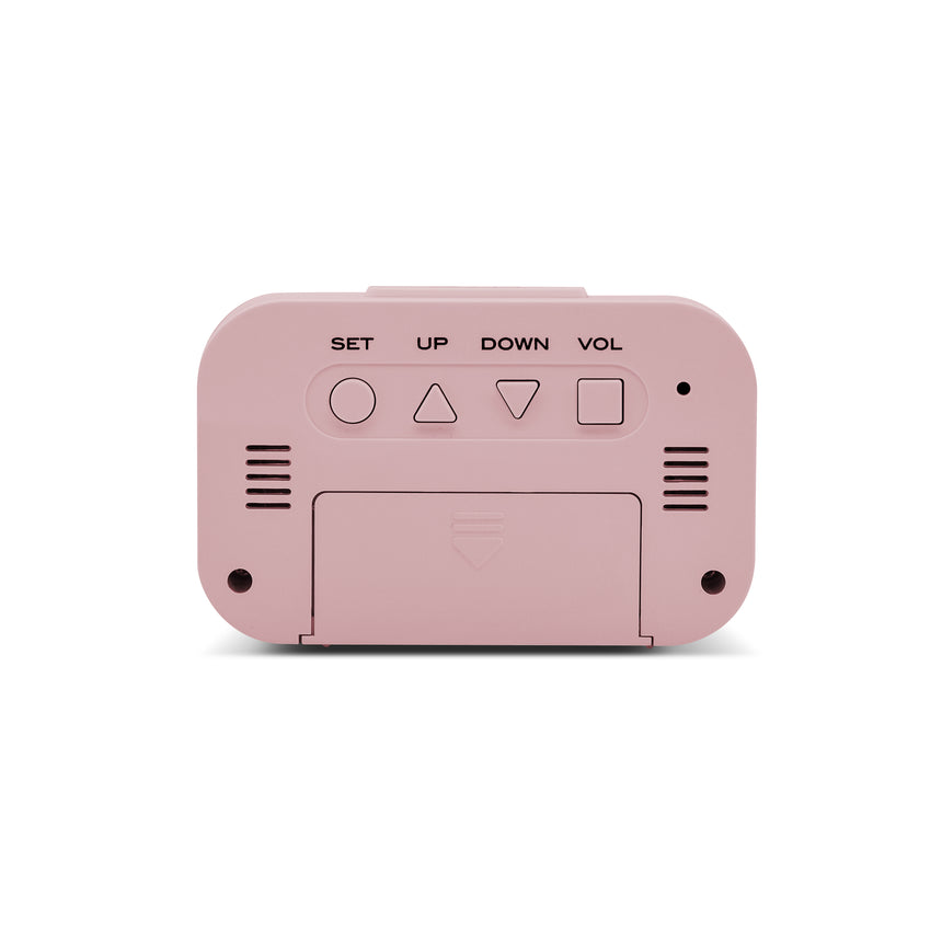 Acctim Kitto LCD Alarm clock in Peach Bellini