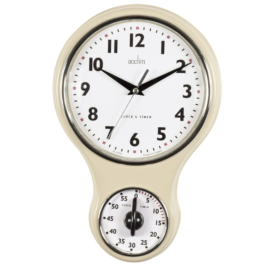 Acctim Kitchen Time Cream clock & timer