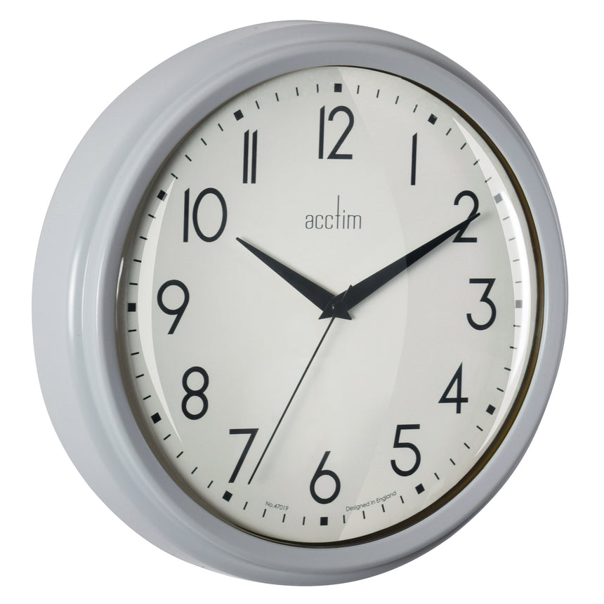 Acctim Elodie 26cm Retro wall clock in Grey