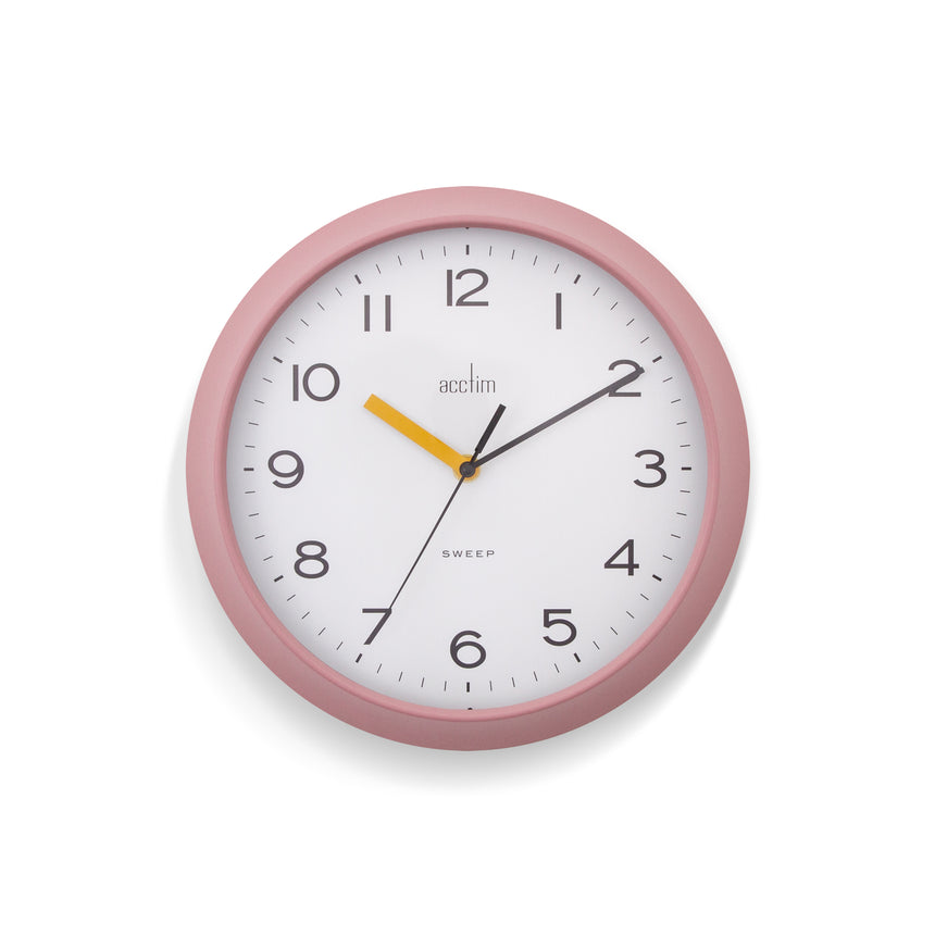Acctim Rhea 29cm wall clock in Dusty Rose