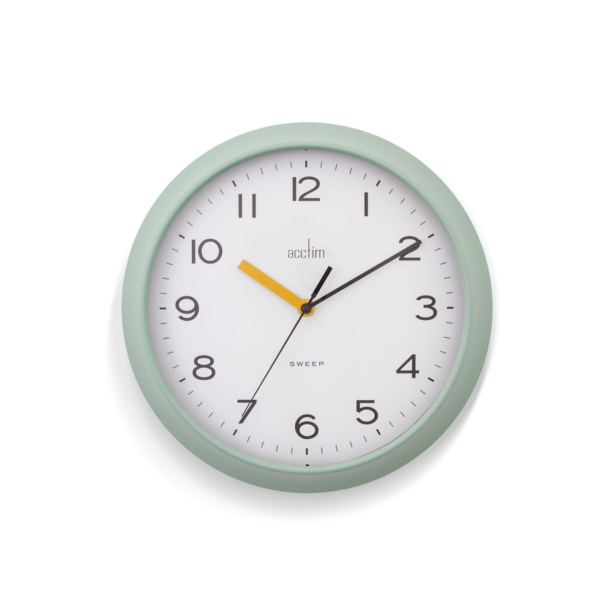 Acctim Rhea 29cm wall clock in Cool Mint