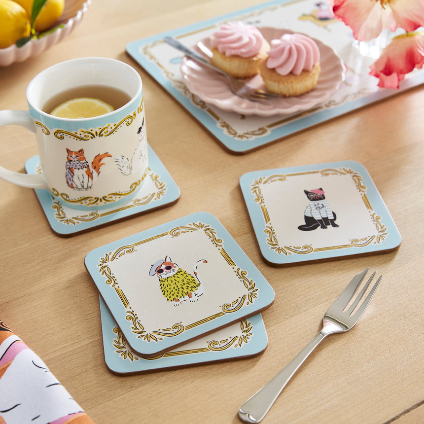 Ulster Weavers Cool Cats Coaster 4 Pack