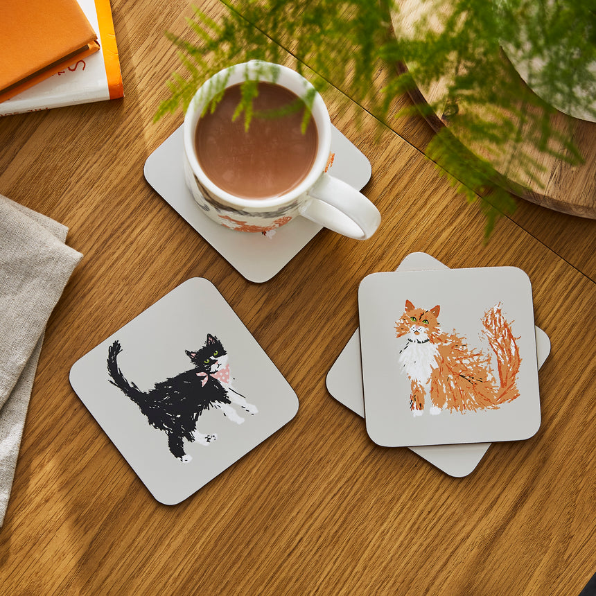 Ulster Weavers Feline Friends Coaster 4 Pack