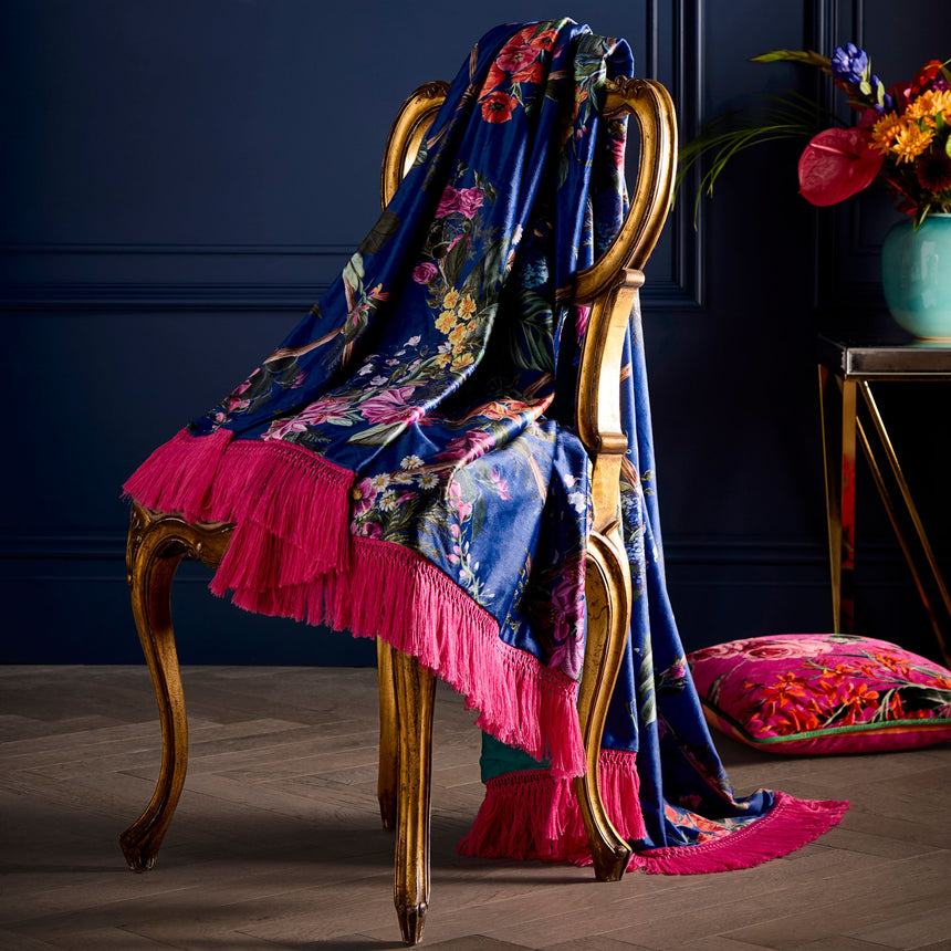 LLB Cotswold Fantasia Navy 130x180cm Throw