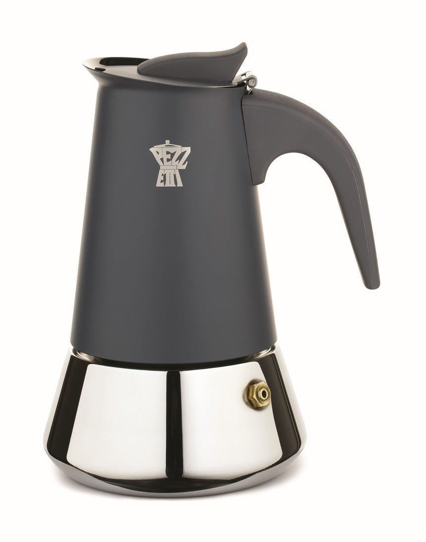 Pezzetti Steelexpress Shooting Ash S/Steel Coffee Maker 4C