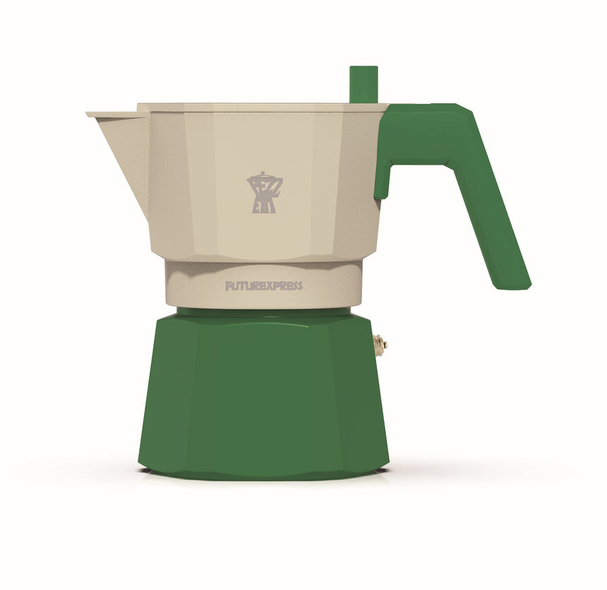 Pezzetti Futurexpress Forest Green Aluminium Coffee Maker 3C