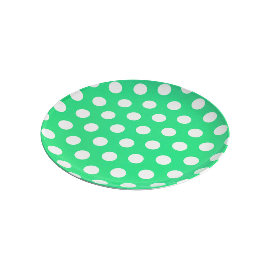 Jab White Dots on Green Coupe Plate 20cm