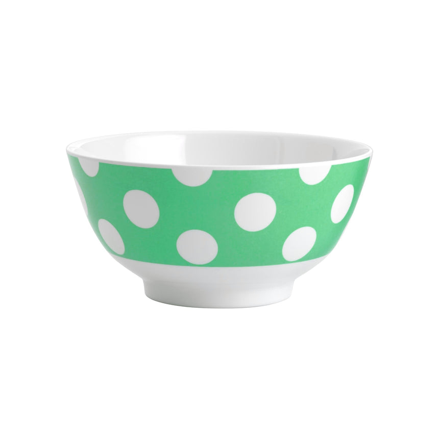 Jab White Dots on Green Bowl 15cm