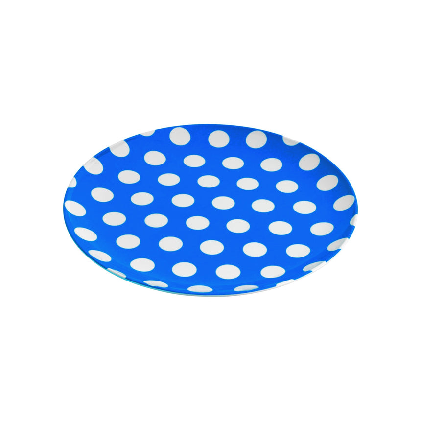 Jab White Dots on Blue Coupe Plate 20cm