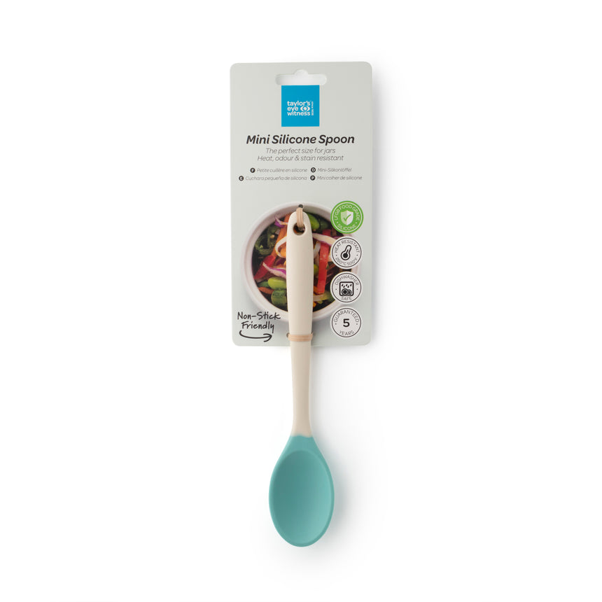 Taylors Mini Silicone Spoon 21cm - Buttermilk/Turquoise