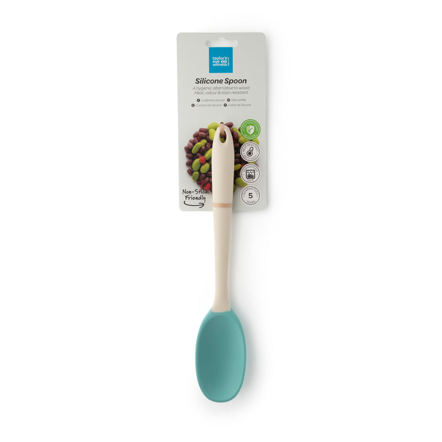 Taylors Silicone Spoon 28cm - Buttermilk/Turquoise