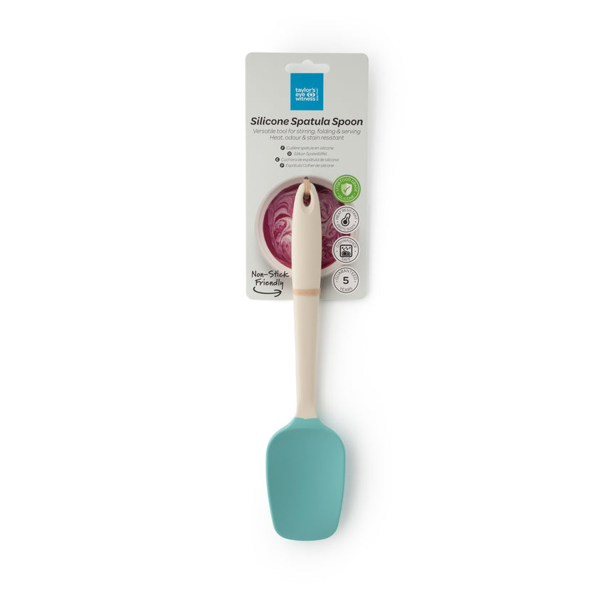 Taylors Silicone Spatula Spoon 27cm - Buttermilk/Turquoise