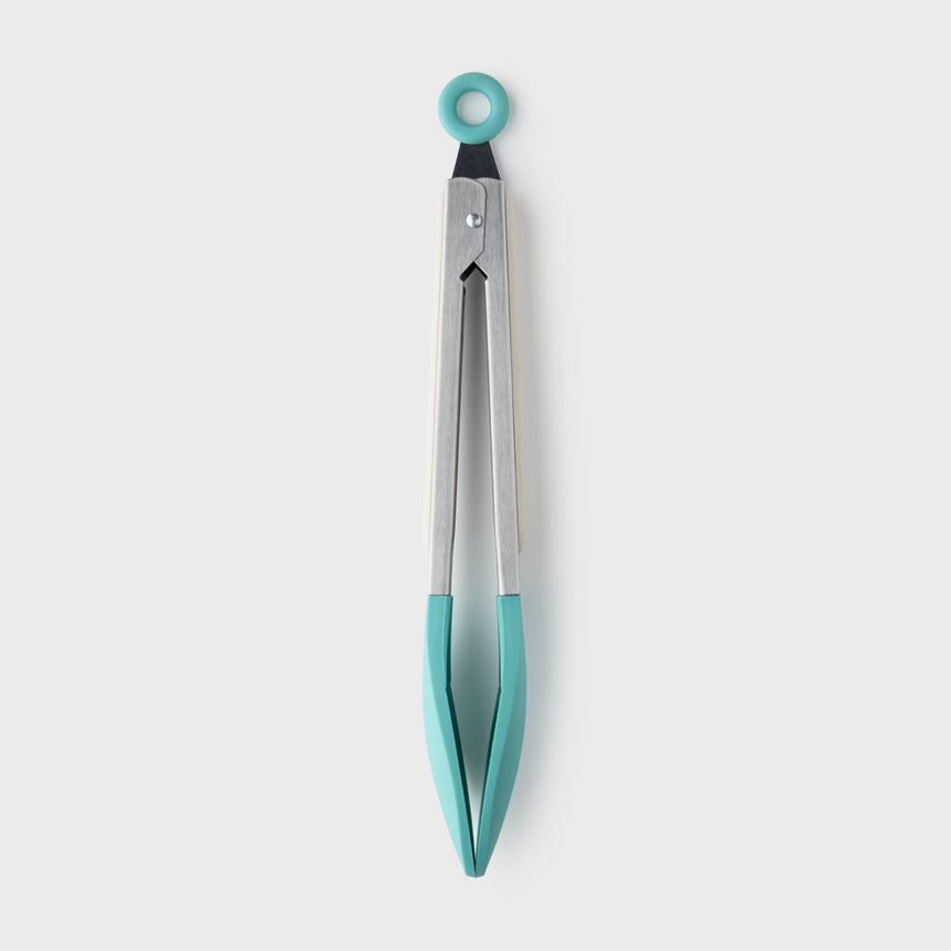 Taylors Stainless Steel Tongs 23cm - Buttermilk/Turquoise