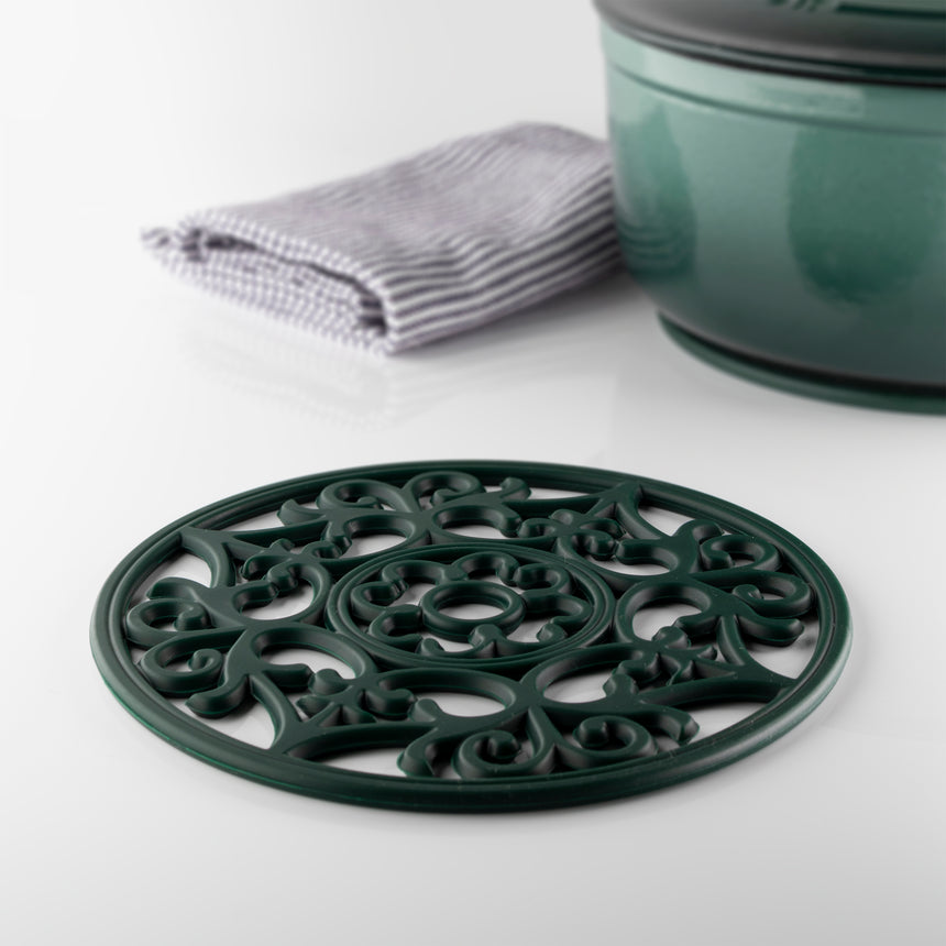 Taylors Vintage Round Silicone Trivet & Placemat - Green