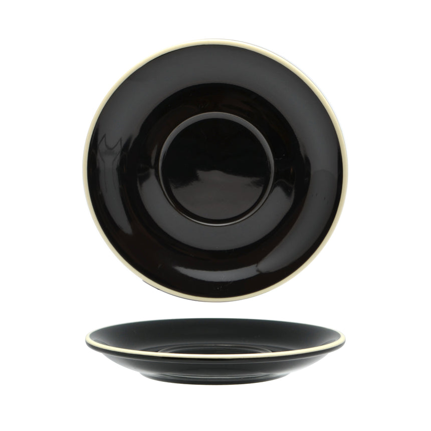 Rockingham Black Latte Saucer 15.5cm Box of 6