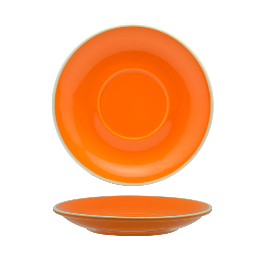 Rockingham Orange Latte Saucer 15.5cm Box of 6