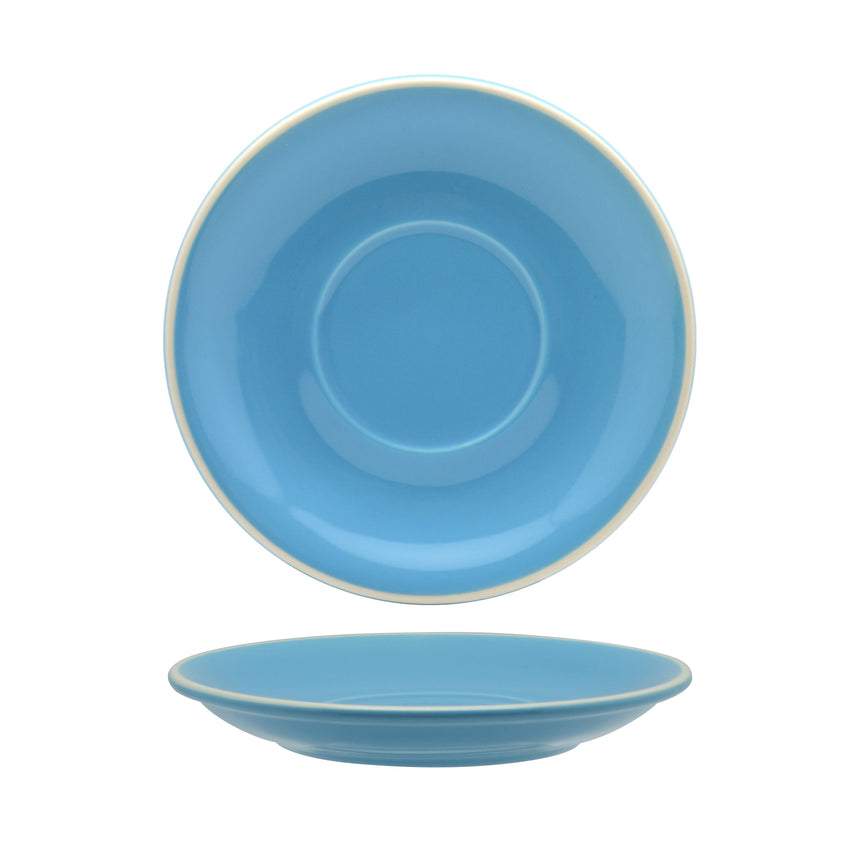 Rockingham Sky Blue Latte Saucer 15.5cm Box of 6