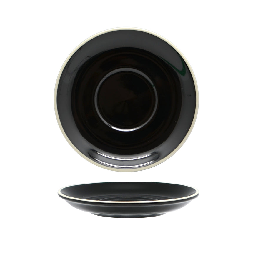 Rockingham Black Cappuccino Saucer 14.5cm Box of 6