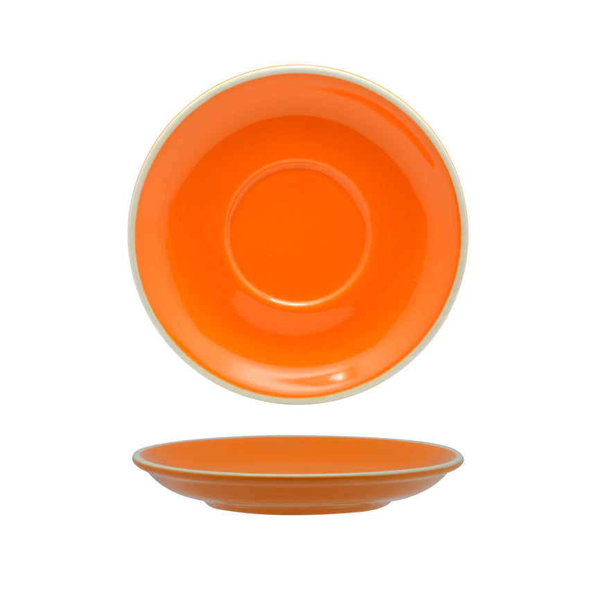 Rockingham Orange Cappuccino Saucer 14.5cm Box of 6