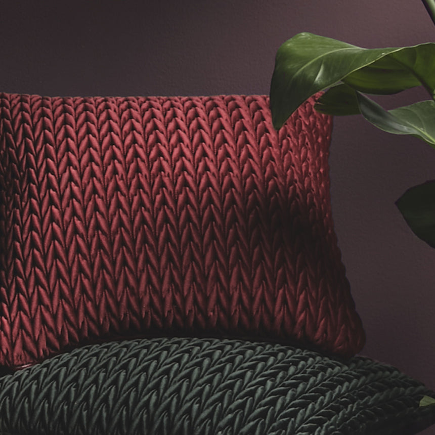 LLB Amory Claret 43x43cm Cushion Cover