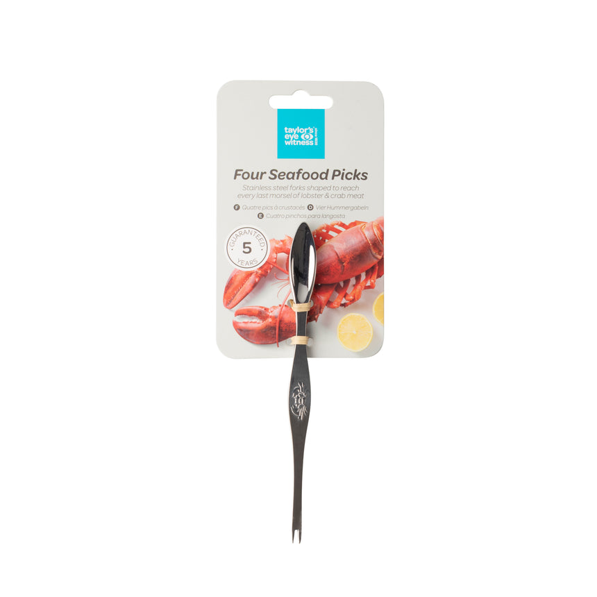 Taylors Stainless Steel 4pc Seafood Picks / Forks Set