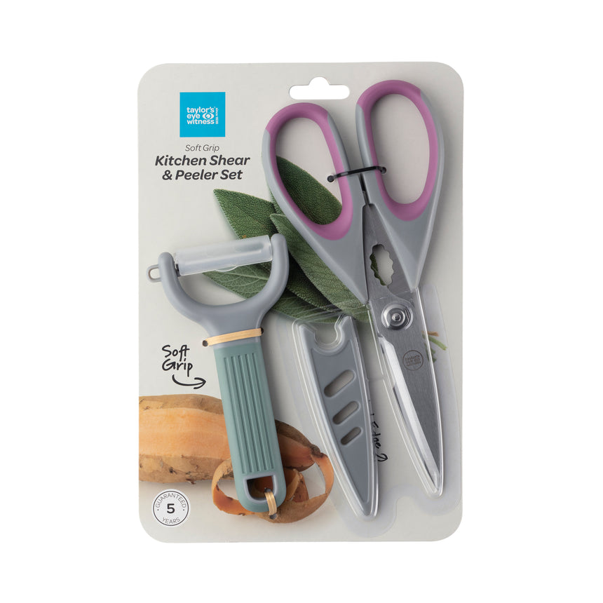 Taylors Soft Grip Kitchen Shear & Peeler Set