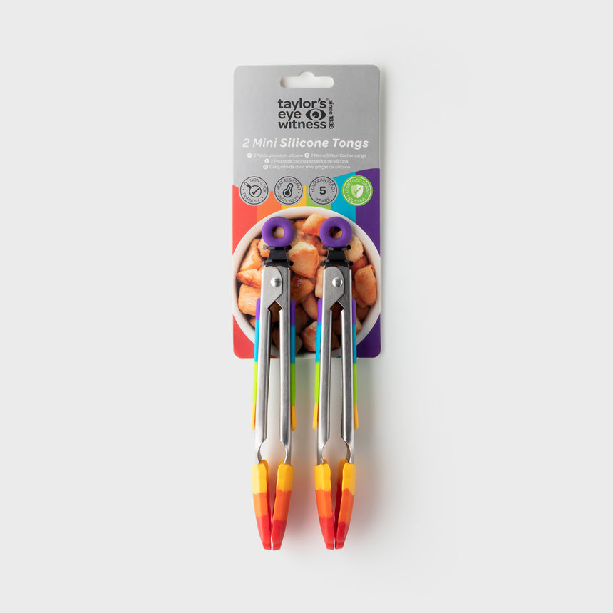 Taylors Rainbow Set of Two Mini Silicone Tongs