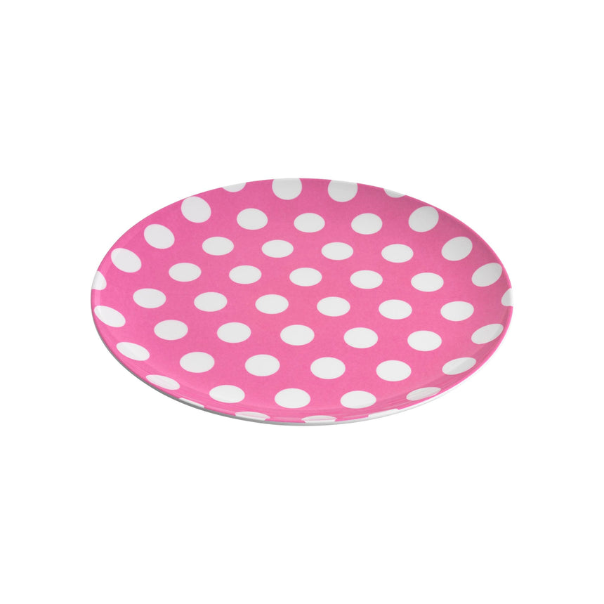 Jab White Dots on Hot Pink Coupe Plate 20cm